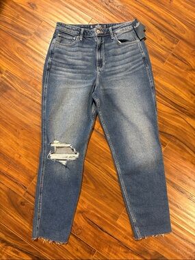 Hollister Mid Blue Distressed Boyfriend Jeans